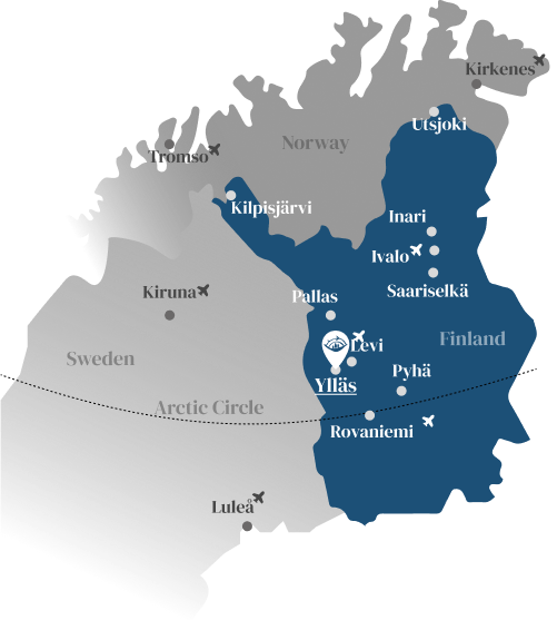 Ylläs on Map